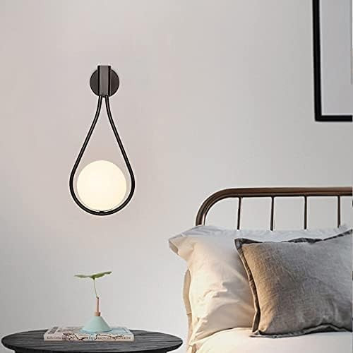 Modern Black Glass Ball Wall Lights, 2PCS Vintage LED for Bedroom & Living