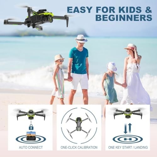 1080P Camera Foldable Drone for Kids & Adults, Brushless Motor, 36 Min Flight