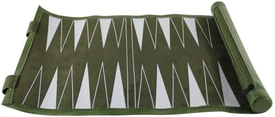 13 Inch Roll Up Backgammon Travel Set Portable Folding Strategy Board