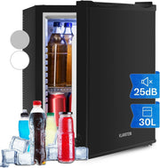 30L Mini Fridge Black Portable Cooler and Drinks Fridge Adjustable Shelves
