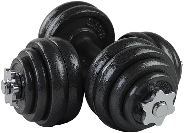 Adjustable Dumbbell Barbell Set 20kg–50kg Cast Iron Home Gym Weights