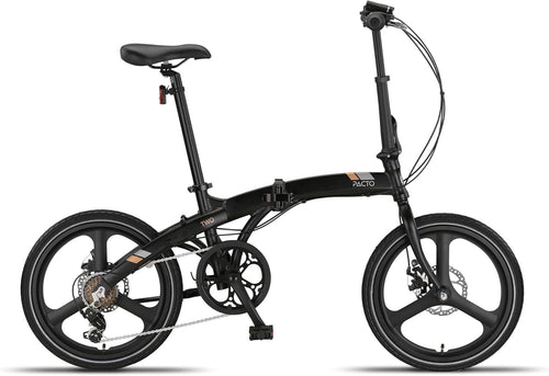 Folding Bike 20" Aluminum Frame, Disc Brakes, 6-Speed, Lightweight & Portable