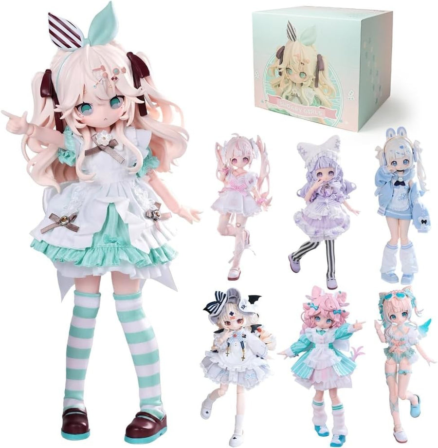 20cm Anime BJD Doll Blind Box Whole Set 6 Figures No Duplicates Gift