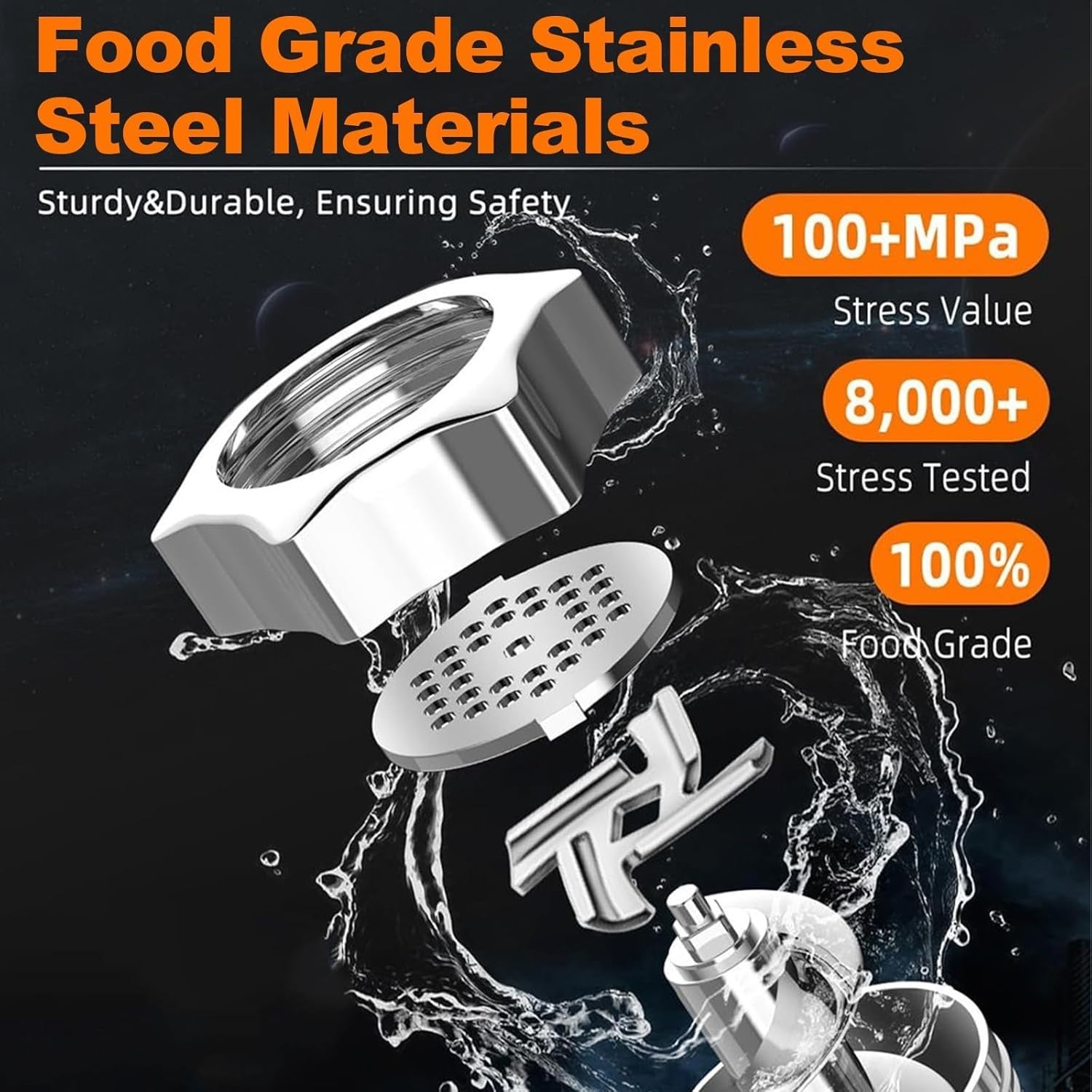 2800W Electric Meat Grinder Sausage Maker Mincer 3 Steel Plates