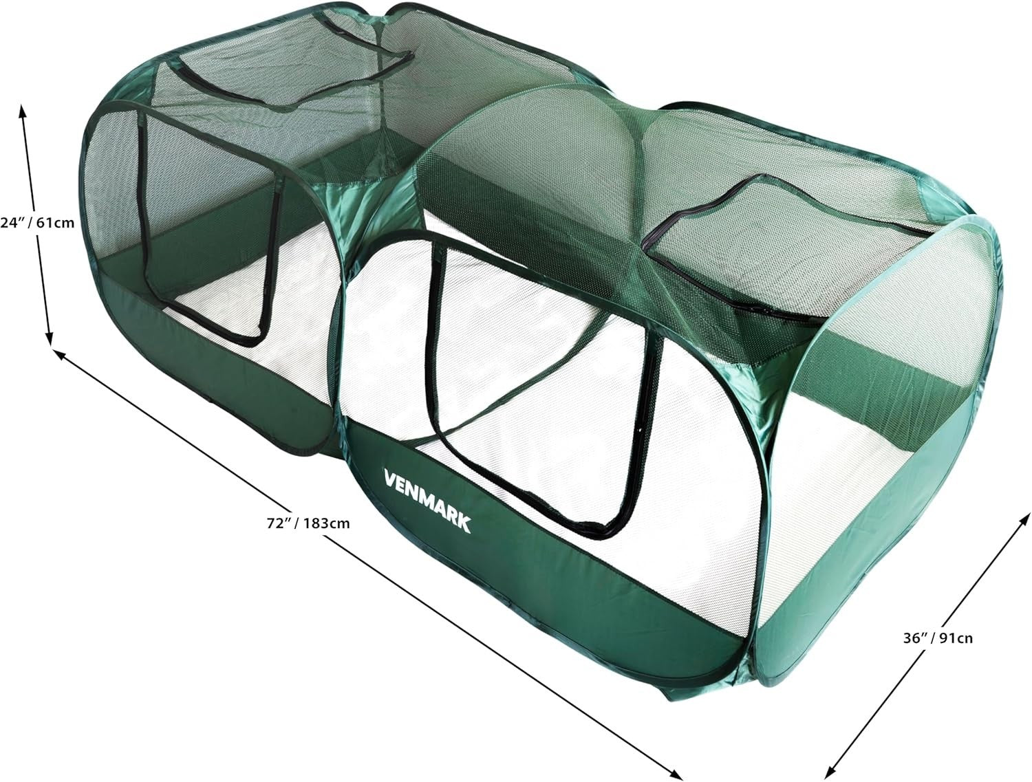 Portable Chicken Coop Run Foldable Playpen 183x91x61cm Mesh
