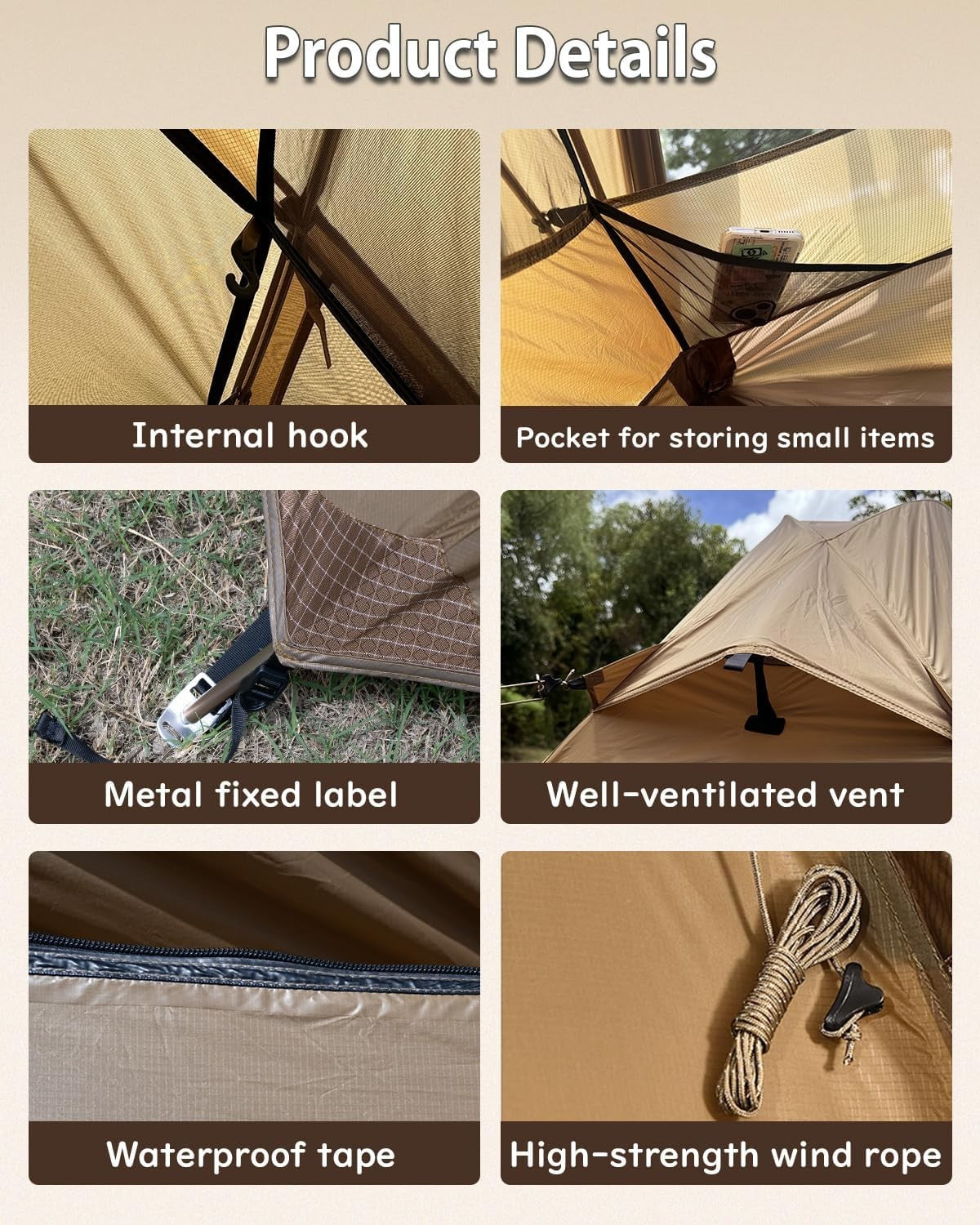Ultralight 1-2 Person Backpacking Tent 4 Season Waterproof