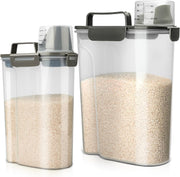 2 Pack Airtight Rice Storage Containers 6L 3L BPA Free