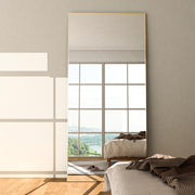 Full Length Floor Mirror 165x60cm Gold Frame, Lean or Hang, Crystal Clear