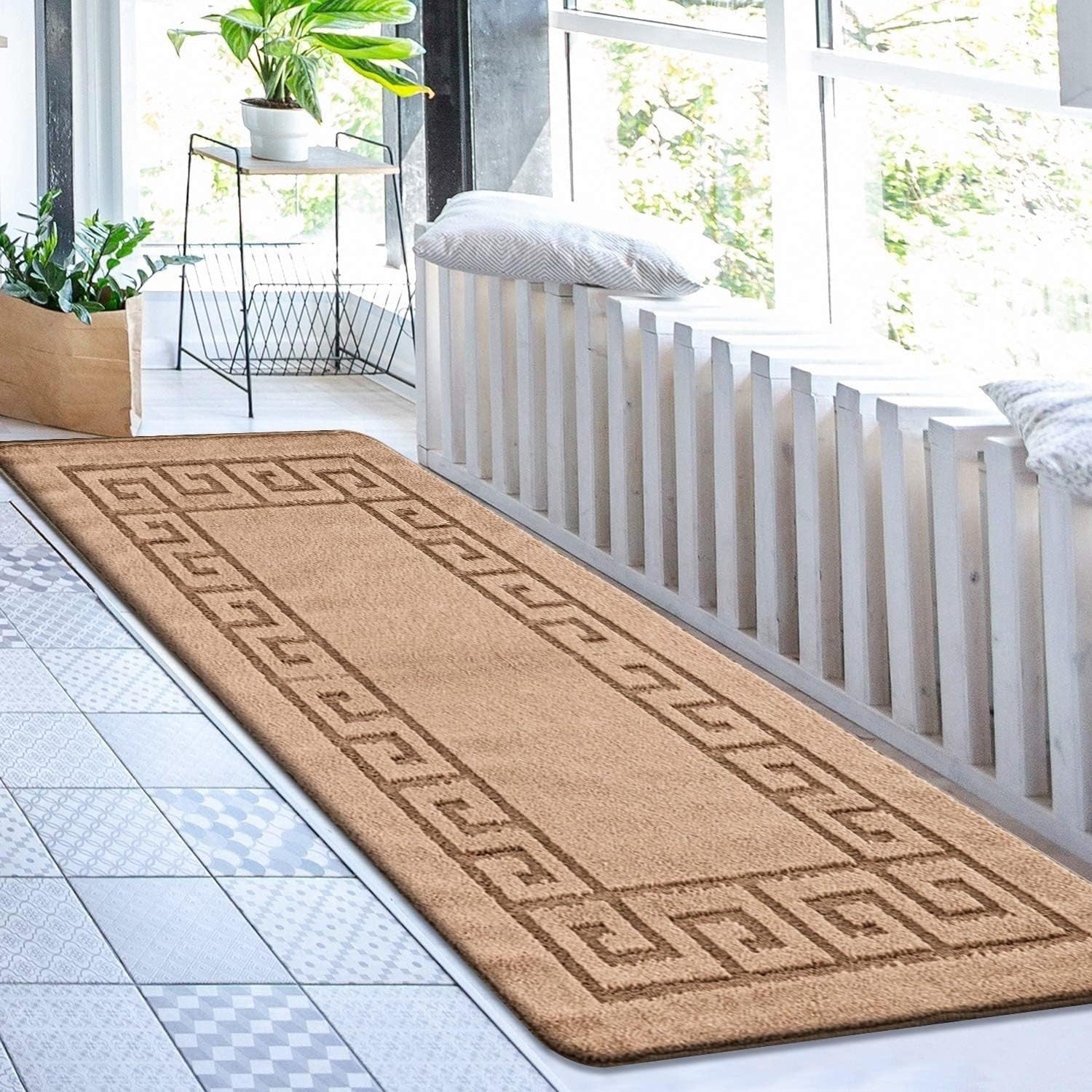 Non Slip Hallway Runner Rug 80x300cm Waterproof Heavy Duty Kitchen Hall