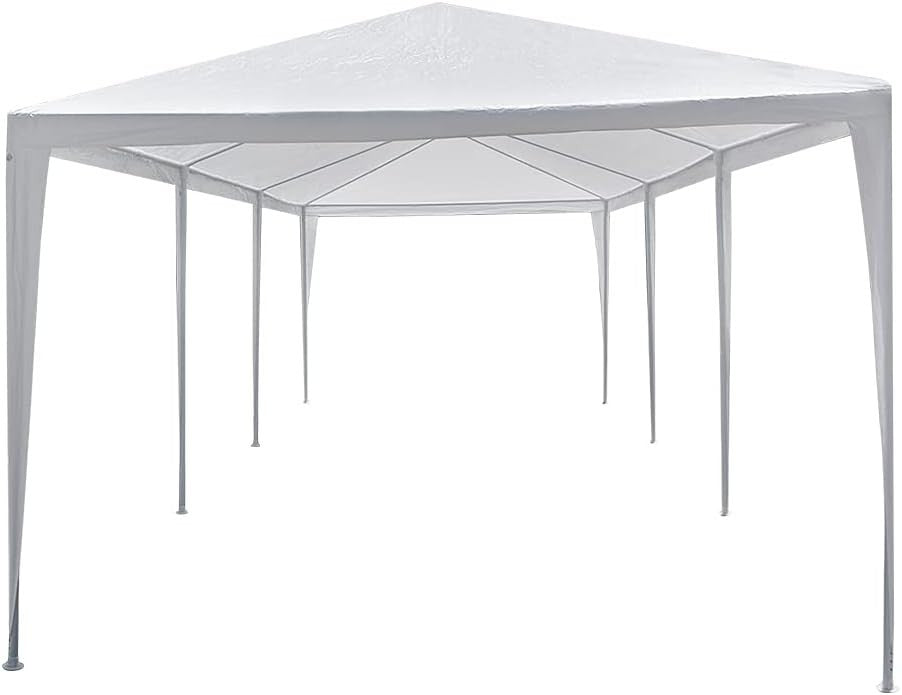 3x9M PE Garden Gazebo Party Tent Marquee Outdoor Wedding Canopy White