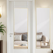 Full Length Over Door Mirror 127x41cm Gold Aluminum Frame