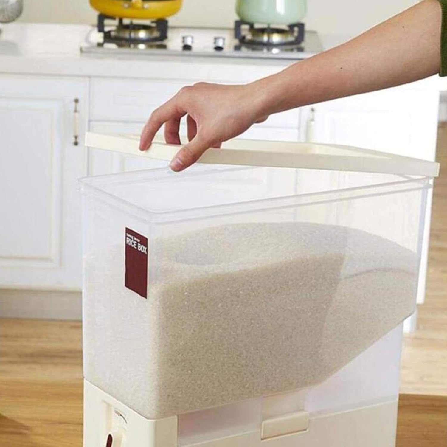 10KG Multifunction Rice Dispenser Dry Food Storage Container Airtight Bin