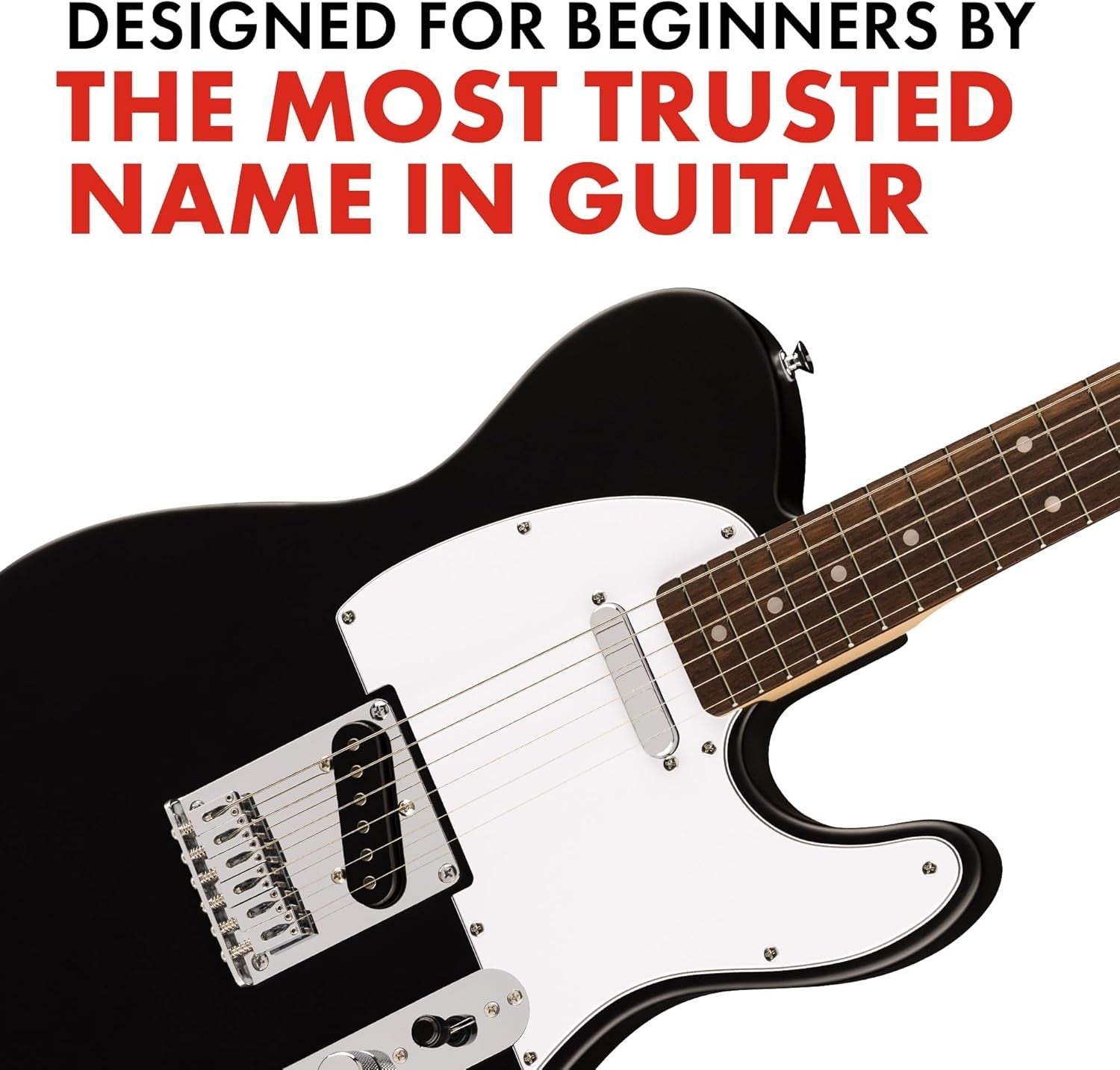 Electric Tele Style Guitar Laurel Fingerboard Black Solid Body