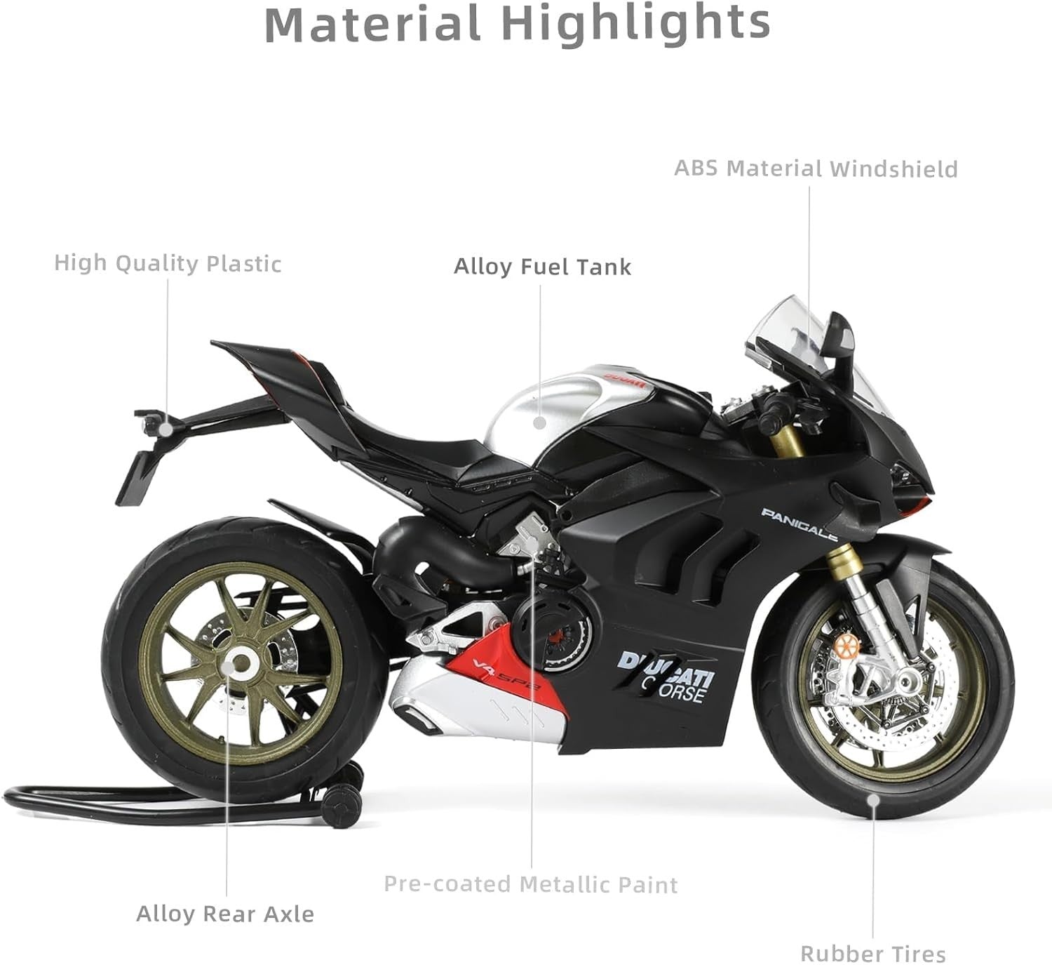 Diecast 1:9 Sport Motorcycle Model - Realistic Design & Perfect Collectible Gif