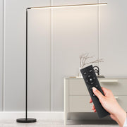 LED Floor Lamp Remote Control Dimmable Modern Slim Reading Light Black