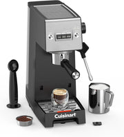 Slim Espresso Machine 15 Bar Pressure Milk Frother Compact Latte Cappuccino