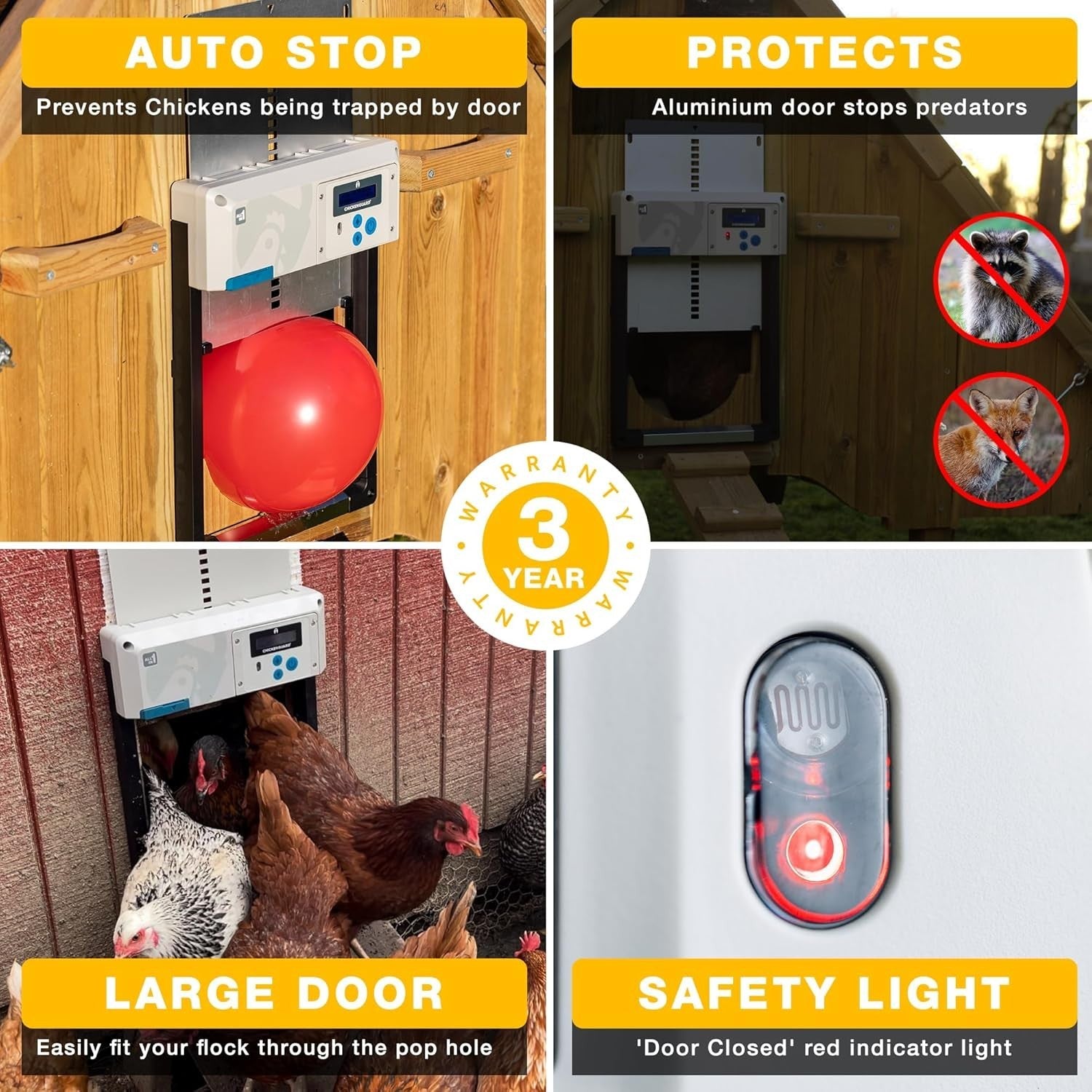 Automatic Chicken Coop Door Solar Timer Winter Mode