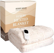 Luxury Electric Heated Throw Blanket King Sherpa Fleece 6 Heat Settings Washable