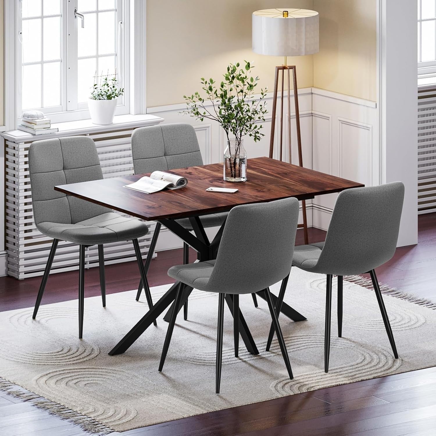 Extendable Dining Table 120-160cm Wood Effect Kitchen