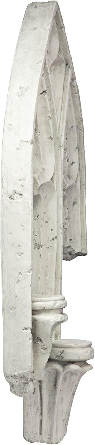 Gothic Arch Wall Sculpture Antique Stone Effect 76cm Decor