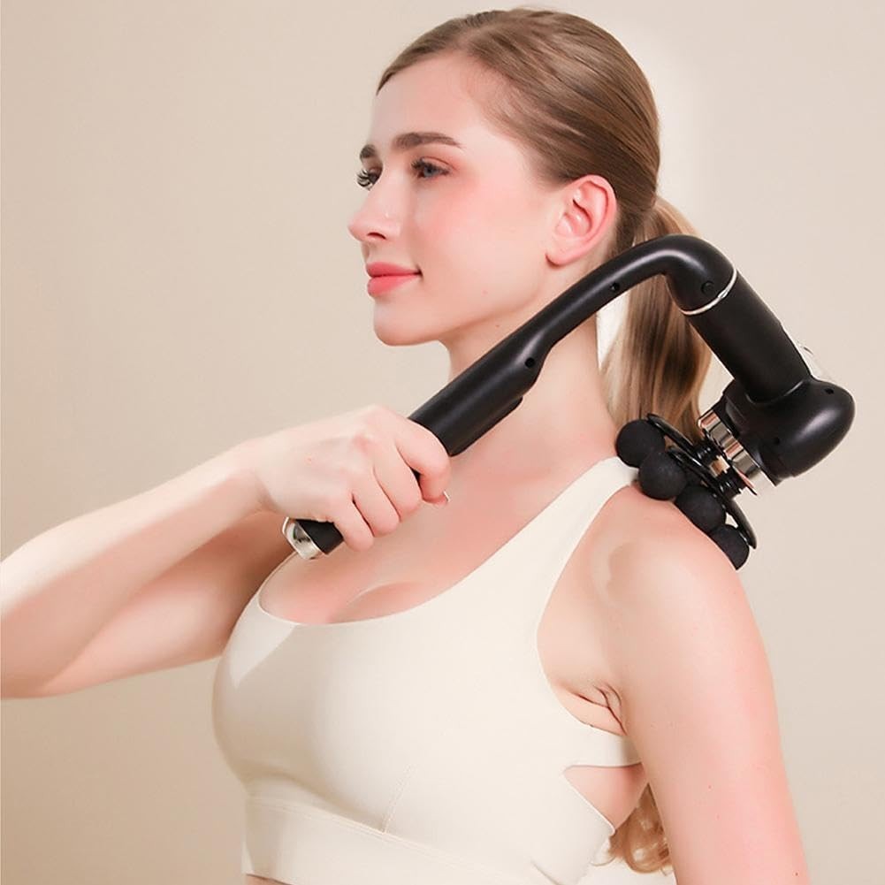 6 Head Massage Gun Long Handle Deep Tissue Back Shoulder Muscle Pain Relief