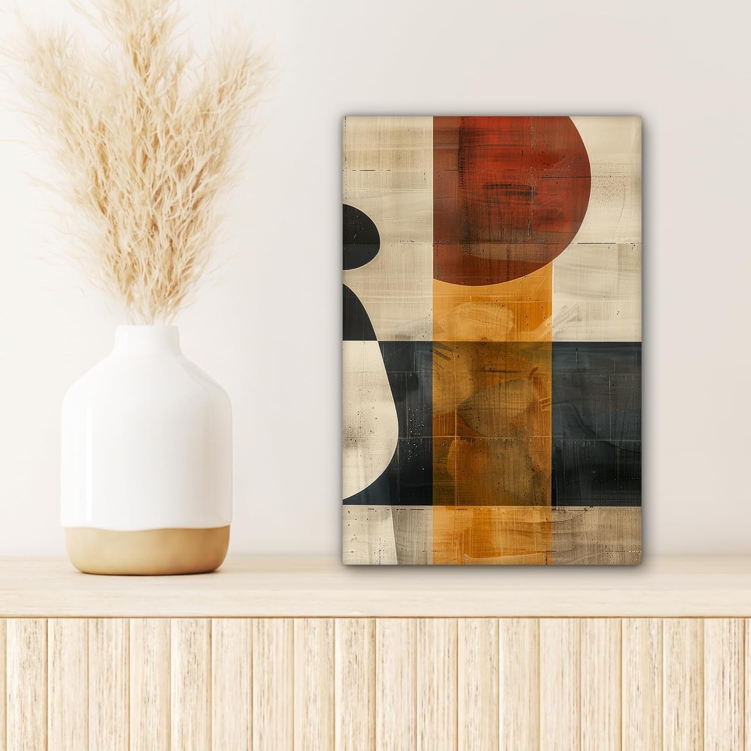 Abstract Industrial Canvas Wall Art 20x30cm Framed Modern Print