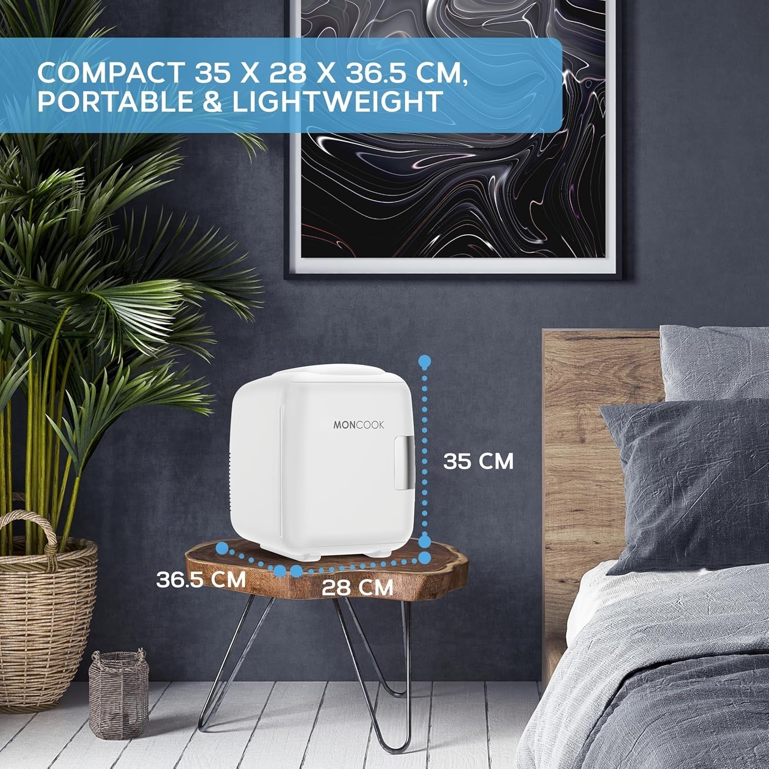 14L Mini Fridge Cooler & Warmer Portable White Mono AC/DC Frost Free