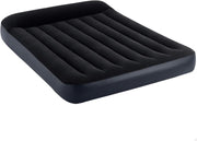 Full Inflatable Air Bed w/ Built-In Pump Pillow Rest Fibre Support