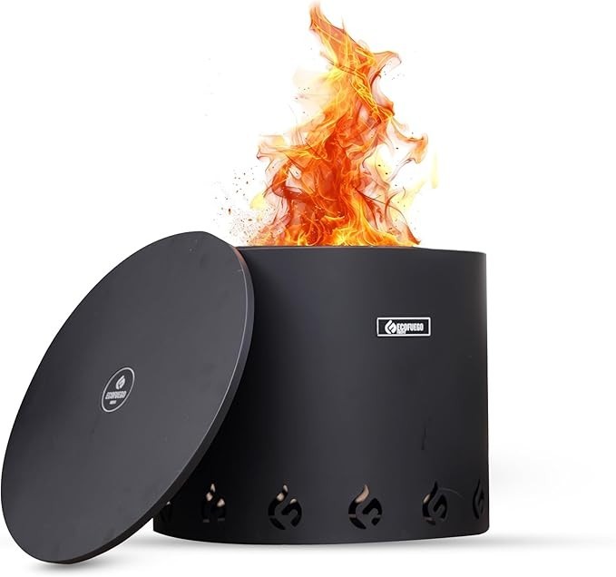 Smokeless Portable Fire Pit Outdoor Indoor Use | Eco-Friendly Wax Fuel
