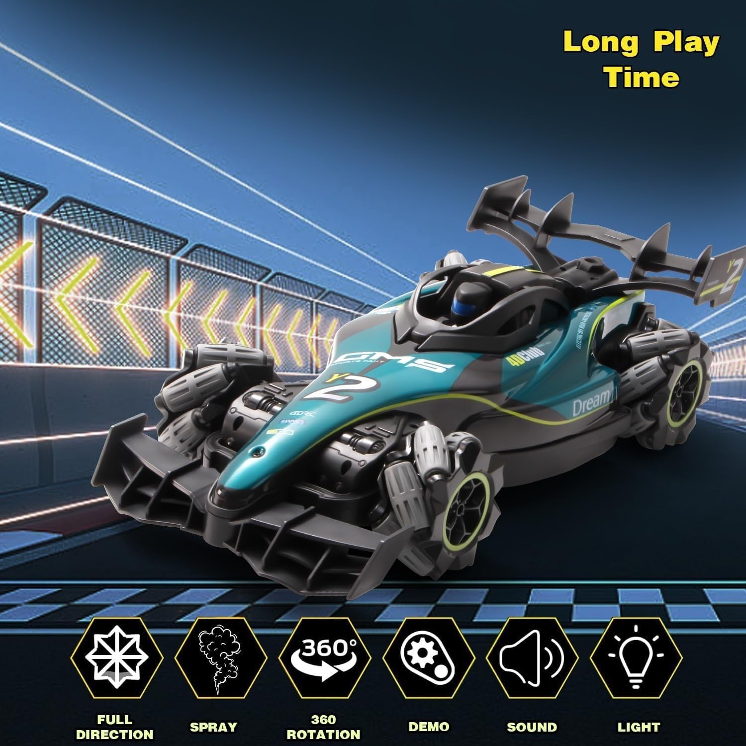 4WD Gesture RC Drift Car 360° Spin Light Spray 2.4G Remote Toy for Kids