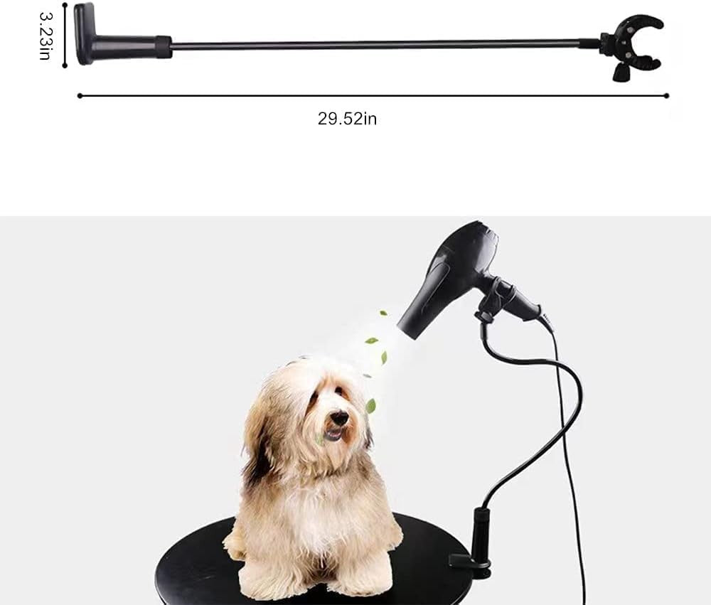 Pet Grooming Hair Dryer Holder Hands Free 360° Adjustable Clamp Stand