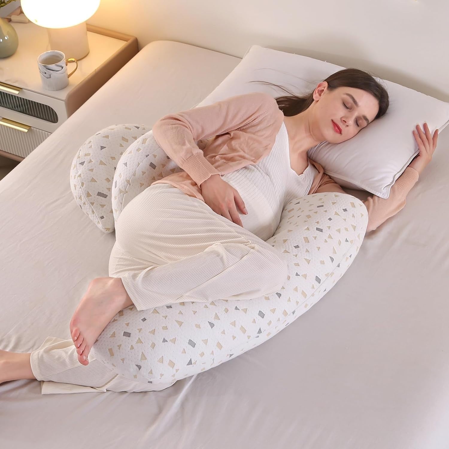 Pregnancy Pillow Side Sleeper Wedge Support Set Detachable Maternity Cushion