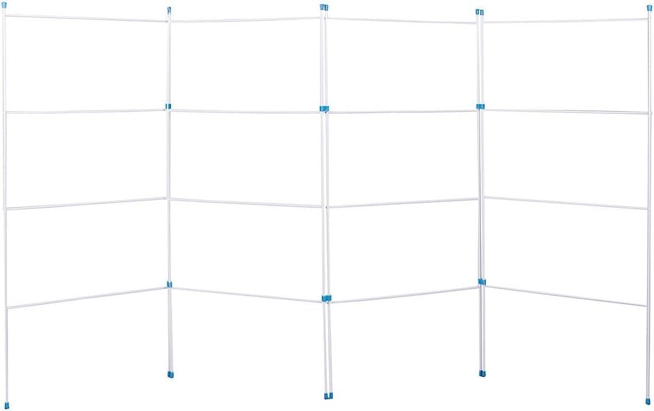 4 Fold Clothes Airer Indoor Outdoor Space Saving Laundry Drying Rack Aluminium
