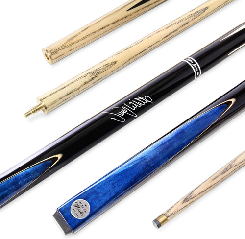57" Ash Snooker Pool Cue 2 Piece Centre Joint 9.5mm Layered Tip