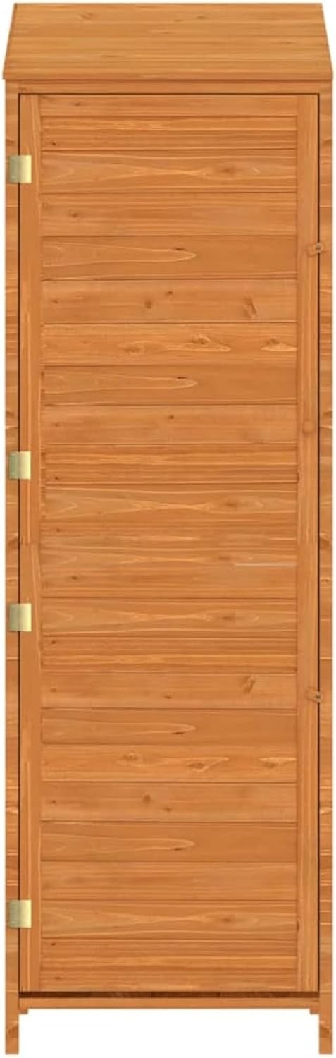 Wooden Garden Shed Outdoor Storage Cabinet with Shelves Weatherproof Brown