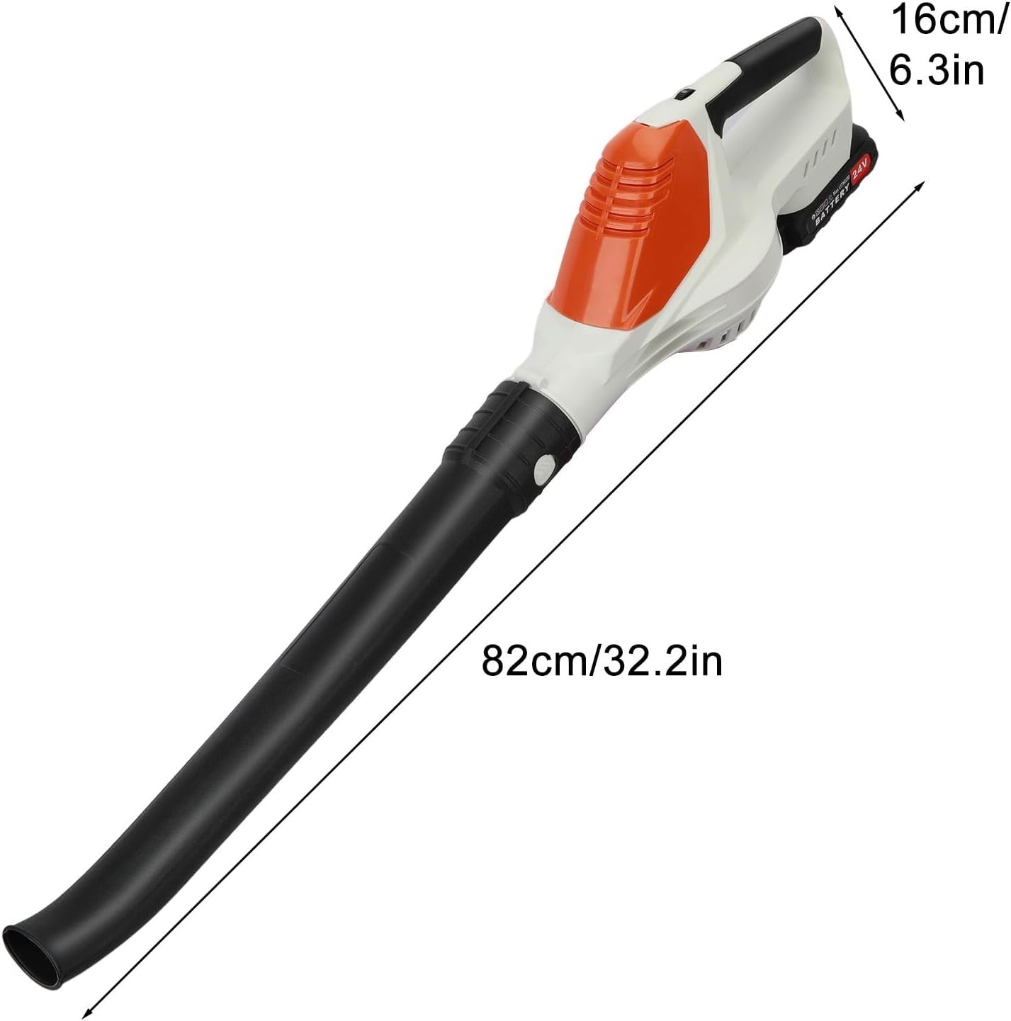 Cordless Leaf Blower 24V Dual Battery 5-Speed Lightweight Garden Cleaner