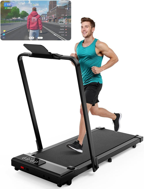 Foldable Under Desk Walking Pad 2.5HP App Control Quiet Treadmill 136kg Capacity