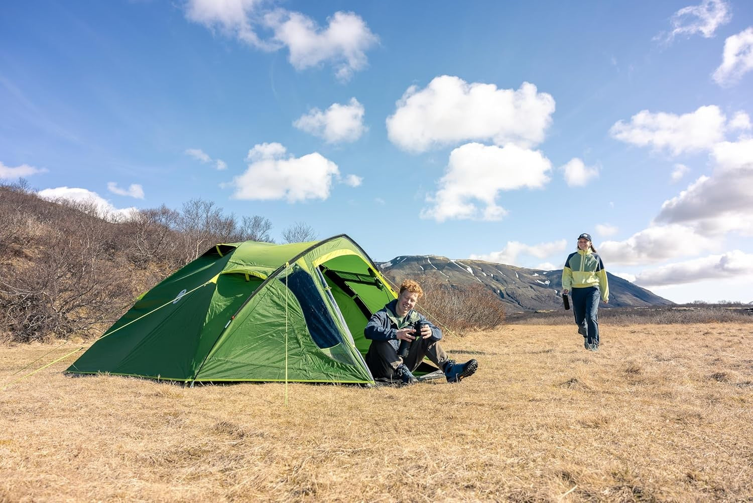 4 Person Dome Camping Tent 4500mm Darkened