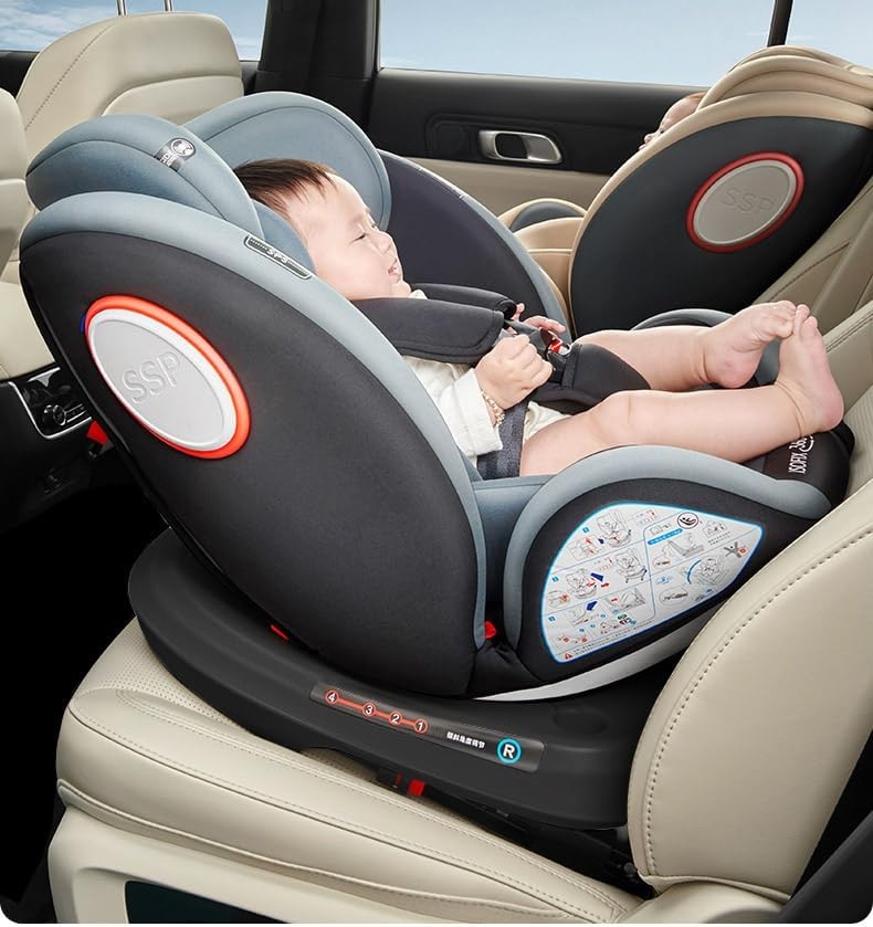 360 Rotating ISOFIX Baby Car Seat 0–12 Years Adjustable Headrest R129
