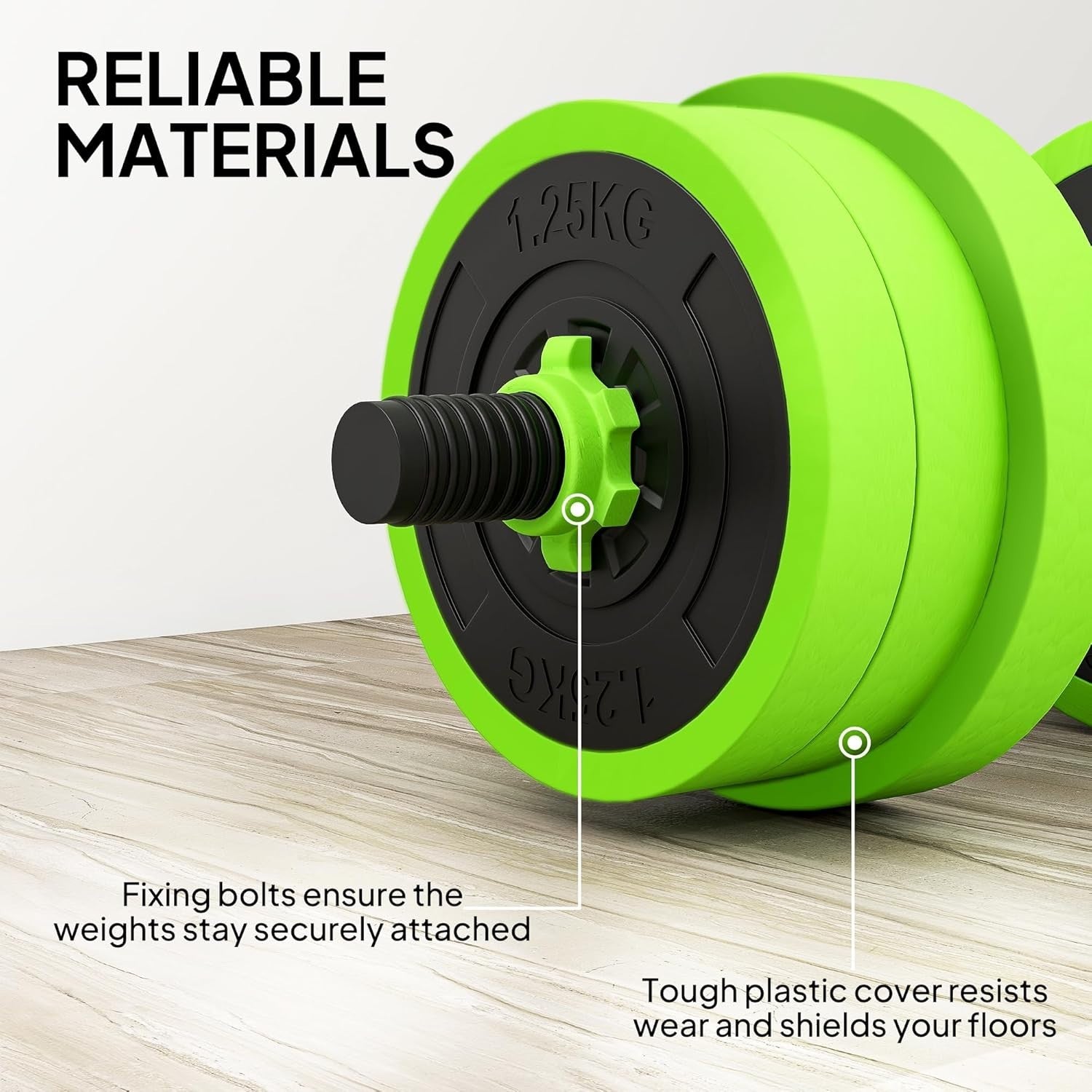 20kg Adjustable 6-in-1 Dumbbell Barbell Kettlebell Home Gym Weights