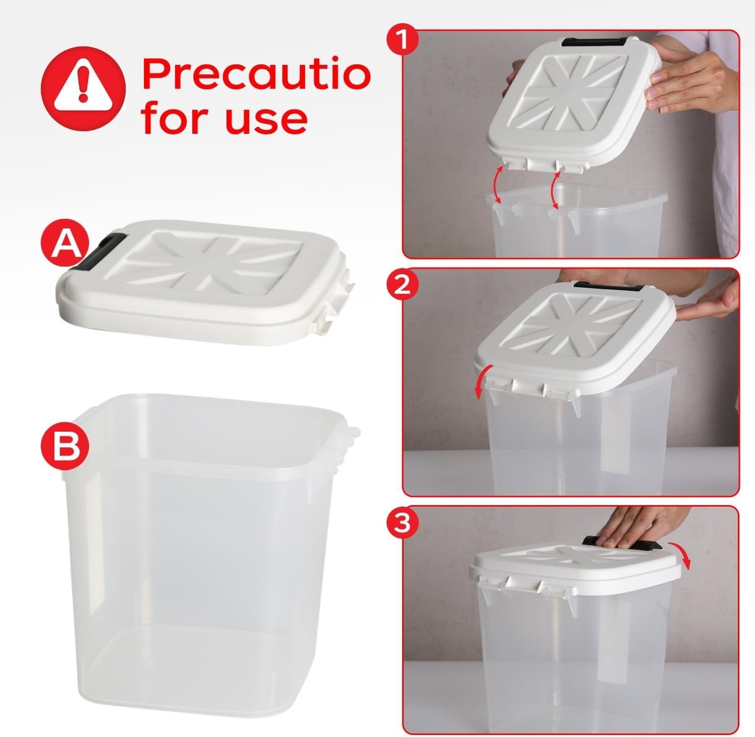 10LBS Flour Container Airtight Rice Dispenser w Cup