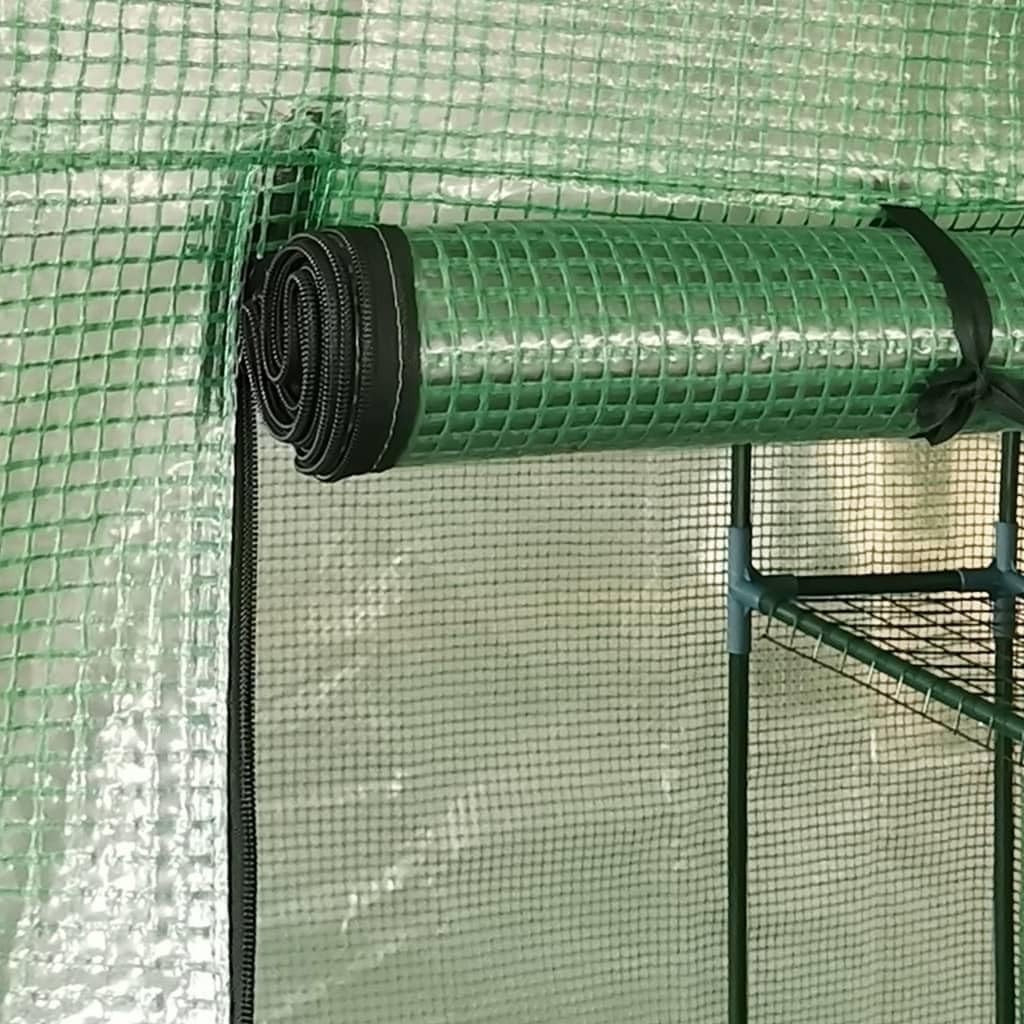 Heavy Duty Walk-In Greenhouse with Shelves | Reinforced PE Cover | Alloy Steel