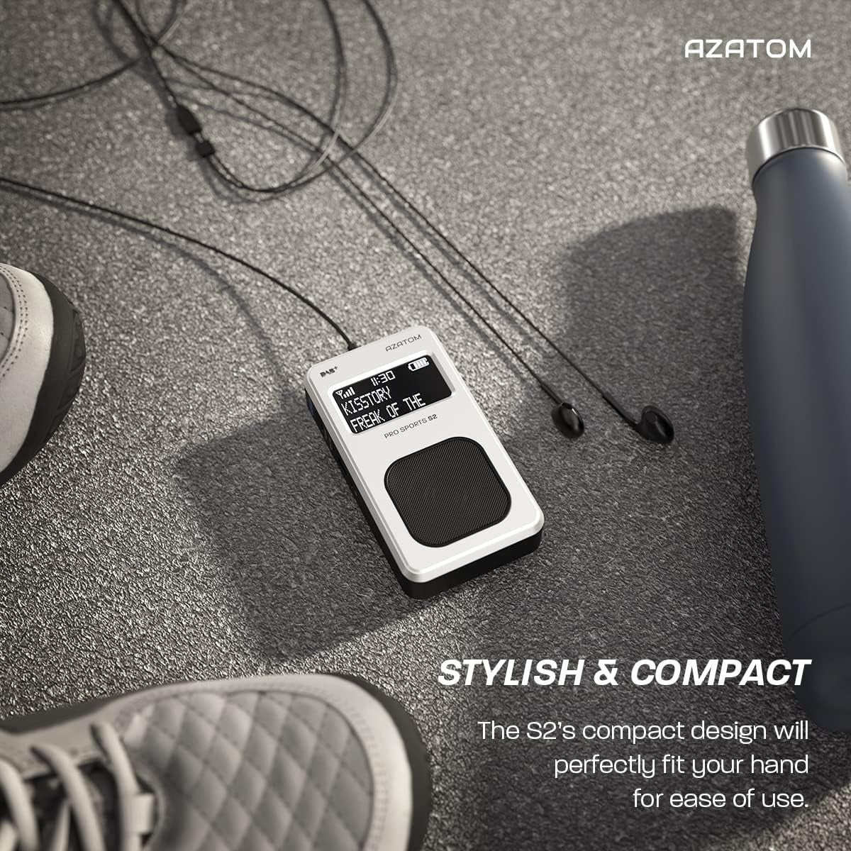 Portable DAB/DAB+ FM Digital Radio with Speaker & Sports Earphones