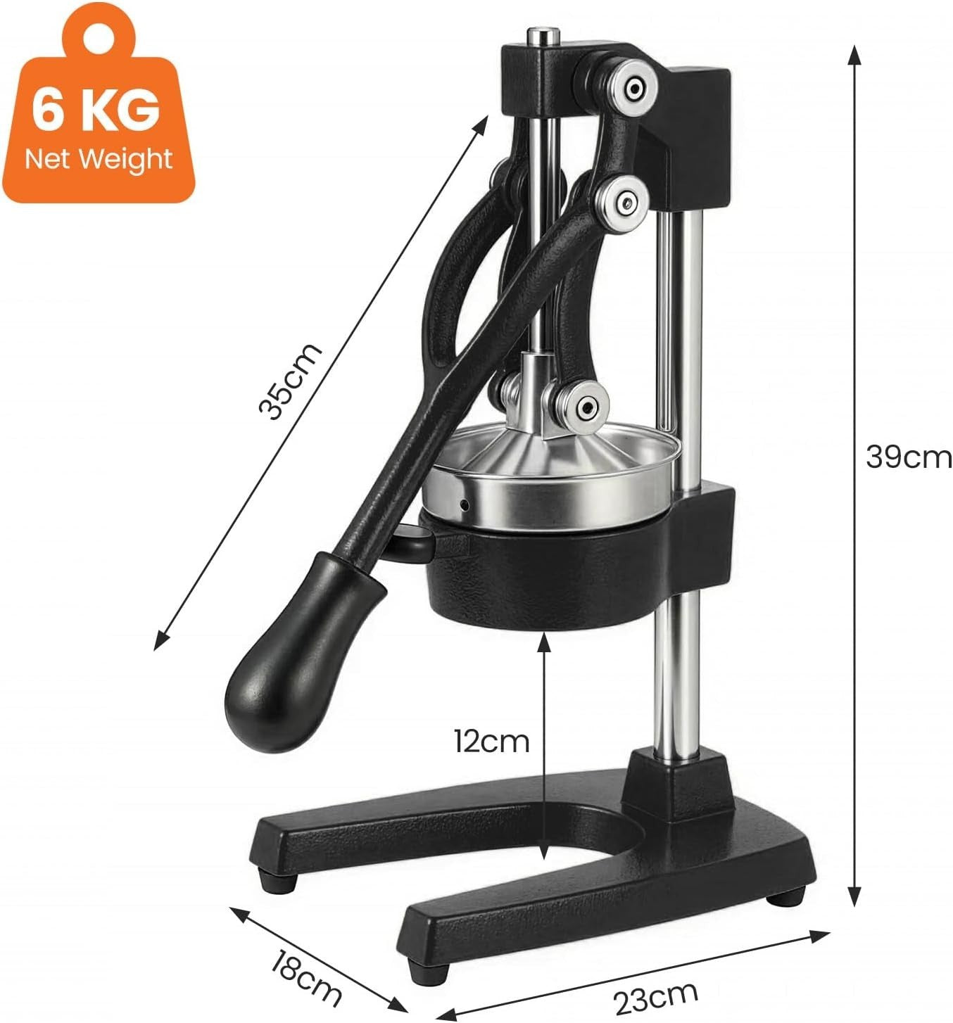 Manual Citrus Press Heavy Duty Hand Juicer Lemon Orange Professional