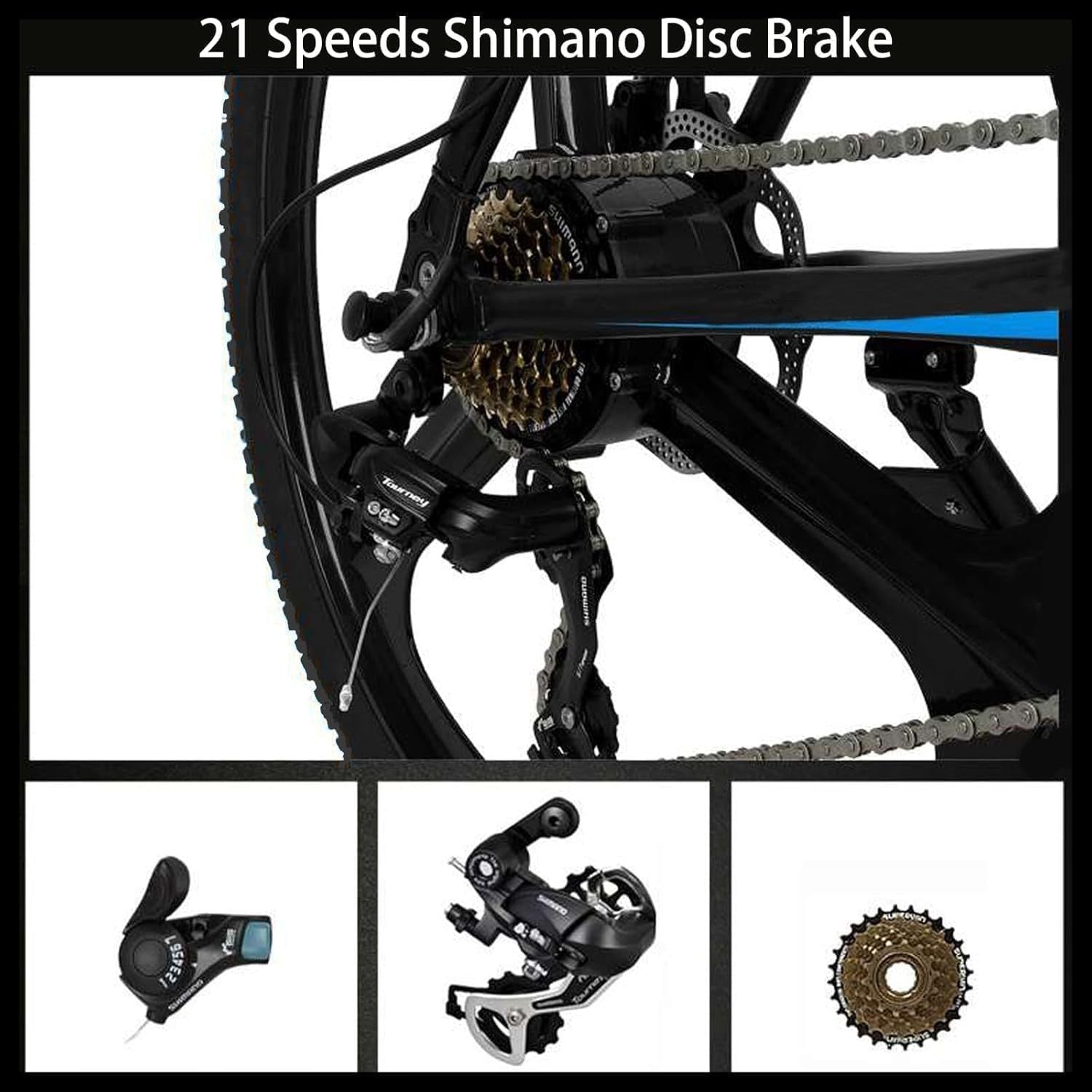 27.5" Dual Suspension MTB Bike 21 Speed Mountain Bicycle Off-Road Durable
