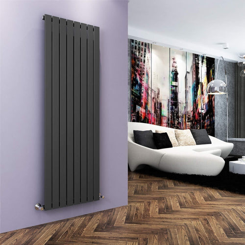 Vertical Designer Radiator 1800x608mm Anthracite Tall Column Central Heating