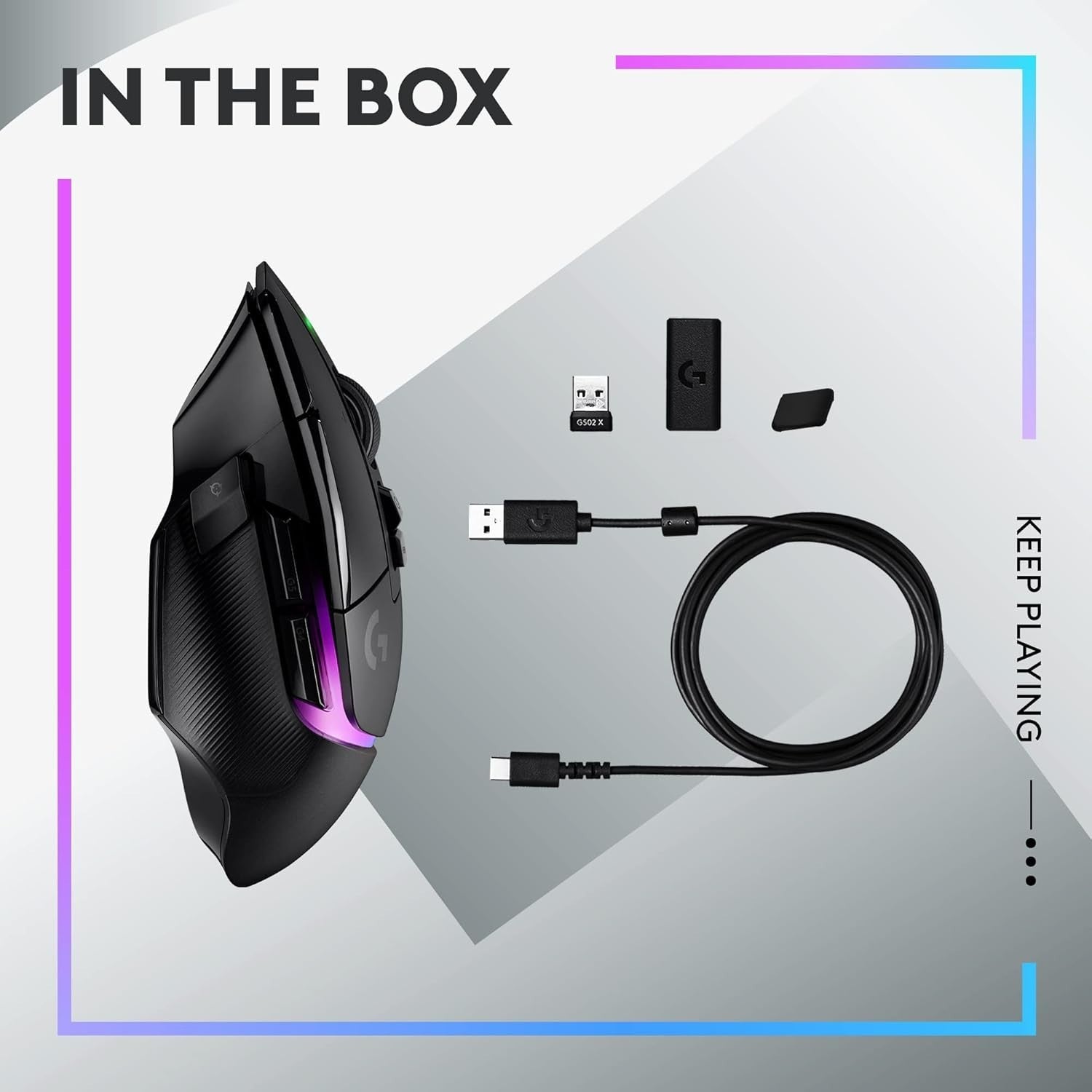 Wireless RGB Gaming Mouse 25K DPI Pro Sensor Ergonomic Rechargeable PC