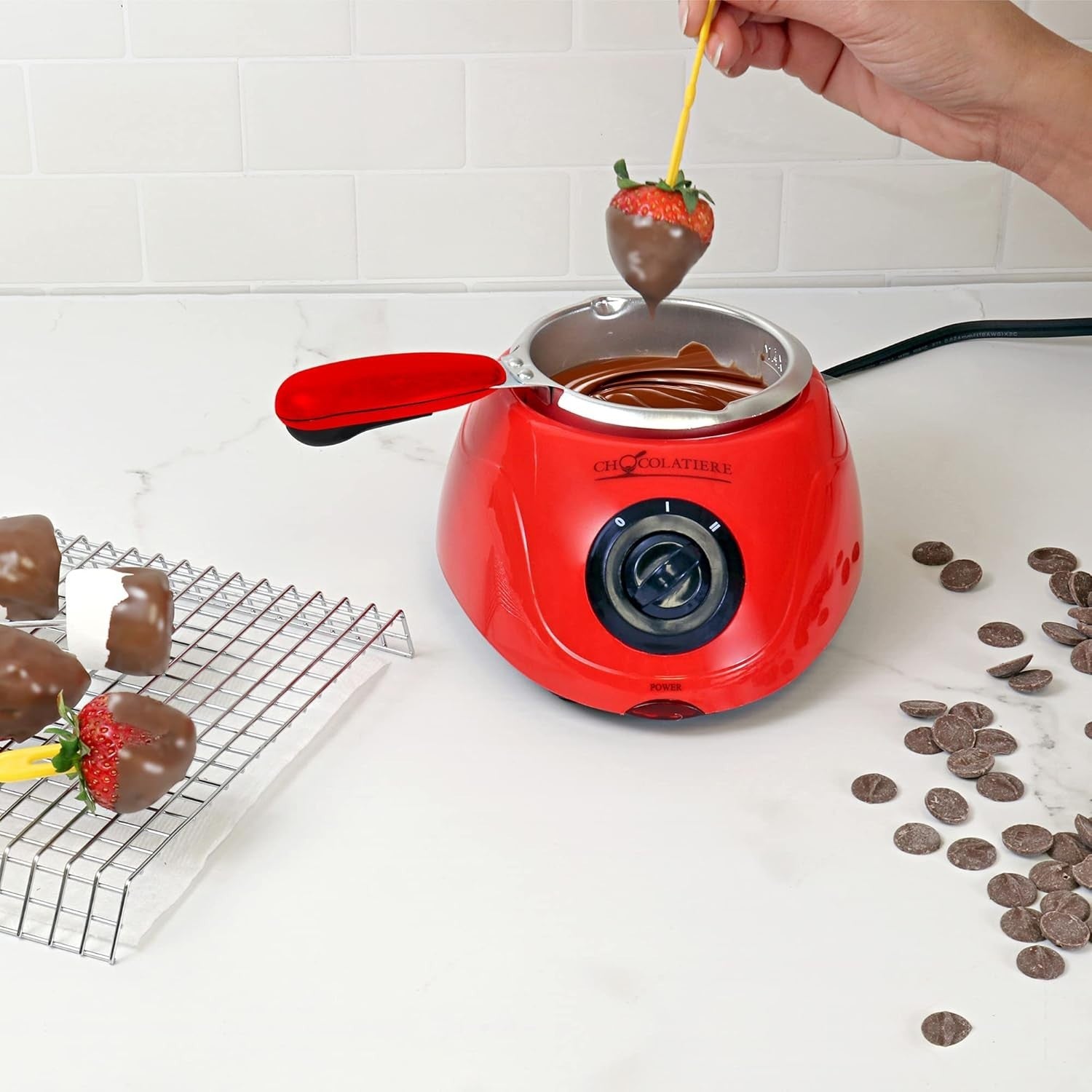 3.6L Digital Air Fryer + Chocolate Melting Pot Set | 7 Presets | Touchscreen