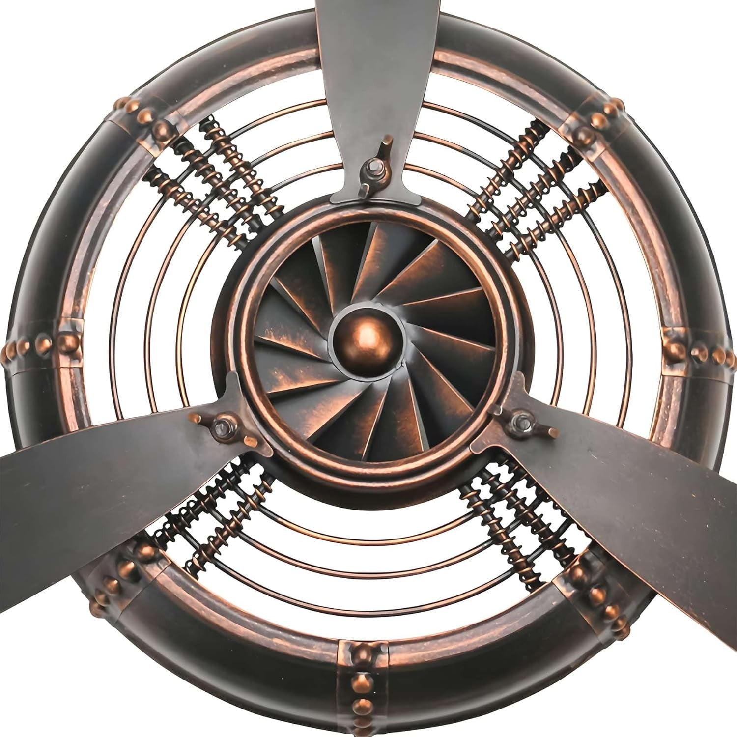 3D Metal Propeller Wall Art Black Retro Decor