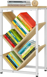 5-Tier Natural Wood Tree Bookshelf Desktop Storage Organizer Shelf